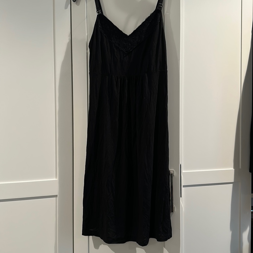 Gap love black maternity nursing camisole dress